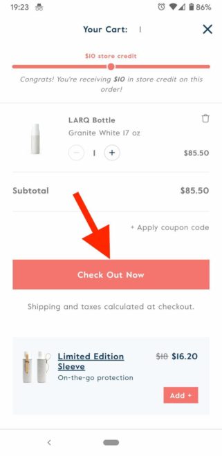 LARQ公式サイト　購入方法